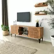 TV-bänk Hanah Home Lidya Ek Massiv Furu 150x40x30 cm - TV-bänkar - 8683743040896 - 2