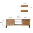 TV-bänk Hanah Home Lidya Ek Massiv Furu 150x40x30 cm - TV-bänkar - 8683743040896 - 11