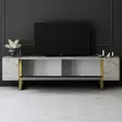 TV-bänk Hanah Home Yildiz Travertin Guld Spånskiva 180x50x30 cm - TV-bänkar - 8684283557226 - 4
