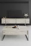 TV-bänk Hanah Home Luxe Travertine Silver Spånskiva 180x30x50 cm - TV-bänkar - 8684282970446 - 4