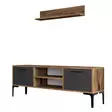 TV-bänk Hanah Home Riga Valnöt Antracit Spånskiva 140x48x30 cm - TV-bänkar - 8683742130536 - 1