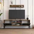 TV-bänk Hanah Home Riga Valnöt Antracit Spånskiva 140x48x30 cm - TV-bänkar - 8683742130536 - 4