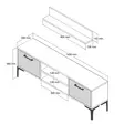 TV-bänk Hanah Home Riga Valnöt Antracit Spånskiva 140x48x30 cm - TV-bänkar - 8683742130536 - 5