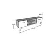 TV-bänk Hanah Home Irma Vit Spånskiva 150x41,6x29,6 cm - TV-bänkar - 8683743473106 - 5