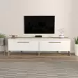 TV-bänk Hanah Home Astrid Vit Valnöt Spånskiva 163,8x46,8x36,6 cm - TV-bänkar - 8683743959686 - 2