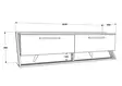 TV-bänk Hanah Home Astrid Vit Valnöt Spånskiva 163,8x46,8x36,6 cm - TV-bänkar - 8683743959686 - 5