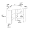 Skrivbord Hanah Home Corner Antracit Spånskiva 80x73,8x80 cm - Skrivbord - 8682870728486 - 6