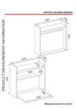 Skrivbord Hanah Home Laptop Vit Valnöt Spånskiva 60x60x19,6 cm - Skrivbord - 8681181627426 - 8