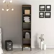 Garderob Hanah Home Kumsal R Valnöt Antracit Spånskiva 40x47,5x201,4 cm - Garderober - 8684282088776 - 4