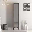 Garderob Hanah Home Kumsal R Valnöt Antracit Spånskiva 40x47,5x201,4 cm - Garderober - 8684282088776 - 2