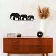 Väggdekor Metall Wallity Elephants Svart Metall 15x50 cm - Dekorationer, prydnadsföremål - 8681875450866 - 2