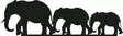 Väggdekor Metall Wallity Elephants Svart Metall 15x50 cm - Dekorationer, prydnadsföremål - 8681875450866 - 3