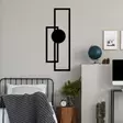 Väggdekor Metall Wallity Astratto-1 Svart Metall 32x85 cm - Dekorationer, prydnadsföremål - 8684282418856 - 4