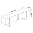 Soffbord Hanah Home Luxe Set Valnöt Svart Spånskiva 90x39x40 cm - Möbler - 8683742452126 - 8