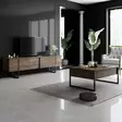 Soffbord Hanah Home Luxe Set Valnöt Svart Spånskiva 90x39x40 cm - Möbler - 8683742452126 - 2