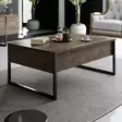 Soffbord Hanah Home Luxe Set Valnöt Svart Spånskiva 90x39x40 cm - Möbler - 8683742452126 - 5