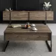 Soffbord Hanah Home Luxe Set Valnöt Svart Spånskiva 90x39x40 cm - Möbler - 8683742452126 - 3