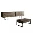 Soffbord Hanah Home Luxe Set Valnöt Svart Spånskiva 90x39x40 cm - Möbler - 8683742452126 - 11
