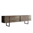 Soffbord Hanah Home Luxe Set Valnöt Svart Spånskiva 90x39x40 cm - Möbler - 8683742452126 - 1