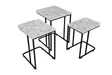 Zigzagbord Hanah Home Ce Metal Zigon Vit Svart Metall MDF 41x46x48,8 36x44x53,8 31x42x59 cm - Bord - 8683743767106 - 6