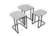 Zigzagbord Hanah Home Ce Metal Zigon Vit Svart Metall MDF 41x46x48,8 36x44x53,8 31x42x59 cm - Bord - 8683743767106 - 10
