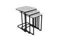 Zigzagbord Hanah Home Ce Metal Zigon Vit Svart Metall MDF 41x46x48,8 36x44x53,8 31x42x59 cm - Bord - 8683743767106 - 1