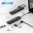 USB-C Hub 7-in-1 100W Swissten - USB-adaptrar och dockning - 8595217487376 - 1