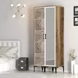 Garderob Hanah Home Kumsal PR Valnöt Vit Spånskiva 80x47,5x201,4 cm - Garderober - 8684282088936 - 4