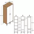 Garderob Hanah Home Kumsal PR Valnöt Vit Spånskiva 80x47,5x201,4 cm - Garderober - 8684282088936 - 6