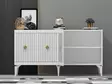 Konsolbord Hanah Home Midas Vit Guld Spånskiva 150x79x40 cm - Byråer och skåp - 8683742835806 - 5