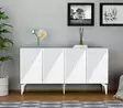 Konsolbord Hanah Home Draw Vit Spånskiva 150x79x40 cm - Byråer och skåp - 8683742689386 - 2