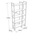 Bokhylla Hanah Home Vg4 Ge Vit Marmormönster Spånskiva 87,5x175x30 cm - Bokhyllor - 8683743451586 - 1