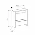 Sidobord Hanah Home Simpi Vit Spånskiva 55x60x20 cm - Sidobord och extrabord - 8684283502936 - 5