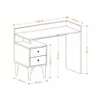 Skrivbord Hanah Home Dec0088 Vit Spånskiva 100x80x45 cm - Skrivbord - 8683742502036 - 4