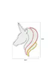 Väggdekor Plast Led Wallity Unicorn Vit Blå Gul Plast 30x40 cm - Ljussmycken och ljusfigurer - 8683743970506 - 8