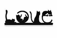 Dekorativ Ledbelysning Wallity Cat Love Grön MDF 70x22 cm - Ljussmycken och ljusfigurer - 8682870904576 - 7