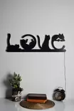 Dekorativ Ledbelysning Wallity Cat Love Grön MDF 70x22 cm - Ljussmycken och ljusfigurer - 8682870904576 - 5
