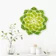 Väggdekor Trä Wallity Daisy Grön Vit MDF 44x44 cm - Dekorationer, prydnadsföremål - 8683342206716 - 3