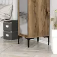 Garderob Hanah Home Kumsal R Valnöt Spånskiva 40x47,5x201,4 cm - Garderober - 8684282088806 - 7