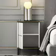 Sängbord Hanah Home Imaj Vit Marmormönster Spånskiva 40x60x35 cm - Nattduksbord - 8683742131236 - 7