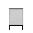 Sängbord Hanah Home Imaj Vit Marmormönster Spånskiva 40x60x35 cm - Nattduksbord - 8683742131236 - 11