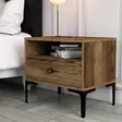 Sängbord Hanah Home Lizbon 532 Valnöt Spånskiva 56x50,8x40 cm - Nattduksbord - 8683743327676 - 2