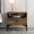 Sängbord Hanah Home Lizbon 532 Valnöt Spånskiva 56x50,8x40 cm - Nattduksbord - 8683743327676 - 3