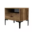 Sängbord Hanah Home Lizbon 532 Valnöt Spånskiva 56x50,8x40 cm - Nattduksbord - 8683743327676 - 1