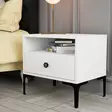 Sängbord Hanah Home Lizbon 535 Vit Spånskiva 56x50,8x40 cm - Nattduksbord - 8683743327706 - 2