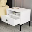 Sängbord Hanah Home Lizbon 535 Vit Spånskiva 56x50,8x40 cm - Nattduksbord - 8683743327706 - 4