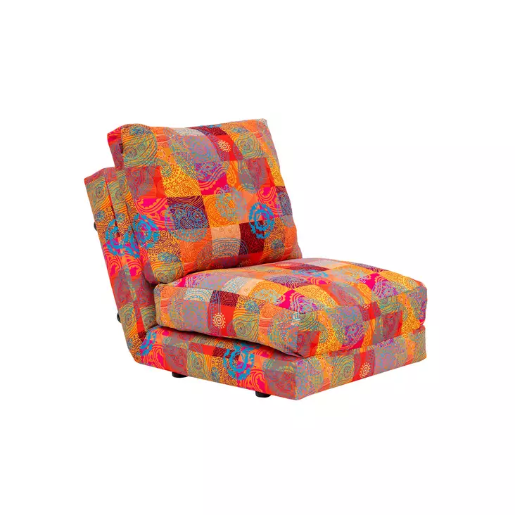 Bäddfåtölj Atelier del Sofa Taida Multicolor Patchwork Digitaltyg 185x60x26 cm - Bäddsoffor - 8683342977876 - 1