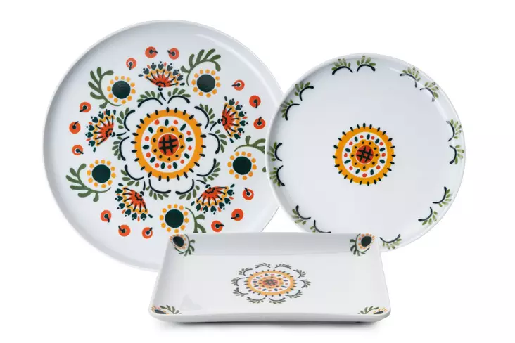 Matsservis Hermia Flerfärgad Porslin 18 Delar - Serveringsfat - 8684282532996 - 1