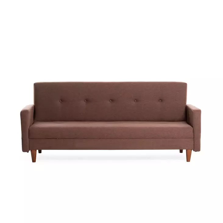 3-sits bäddsoffa Atelier del Sofa Hiko Brun Polyester 200x75x83 cm - Bäddsoffor - 8683742527626 - 1