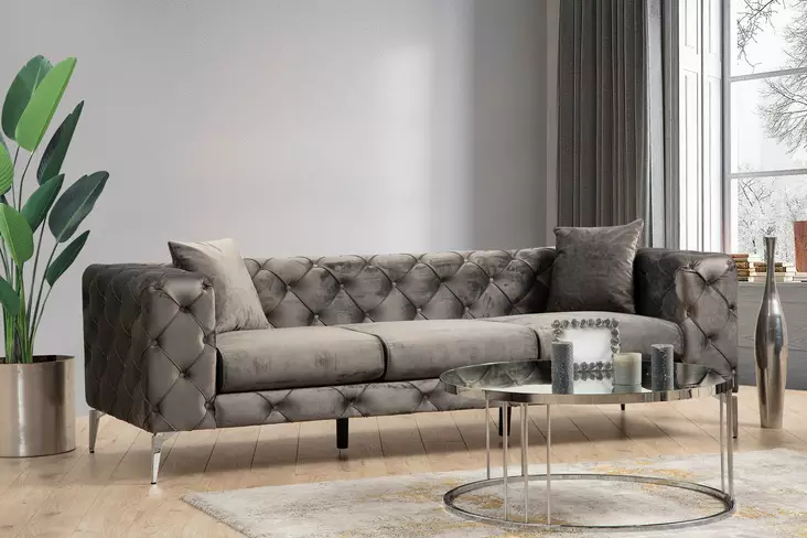 3-sits soffa Atelier del Sofa Como Antracit Polyester 237x90x70 cm - Soffor - 8683342445726 - 1